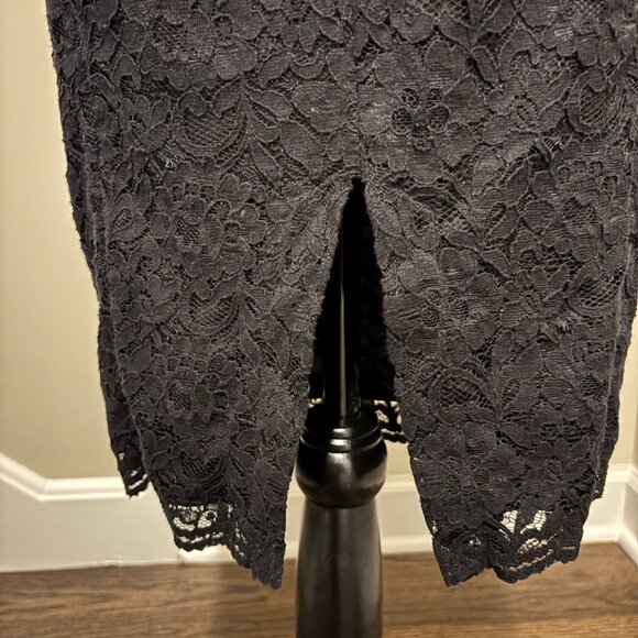 EXPRESS | Black Lace Pencil Skirt | Size 4 - Picture 6 of 8